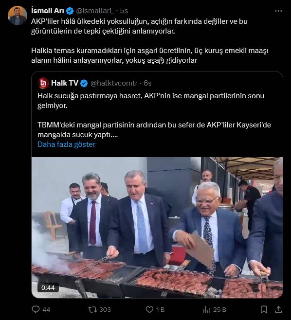 AKP mangal partisi verdi sosyal medya ayağa kalktı!  "Yiyin efendiler yiyin" 1